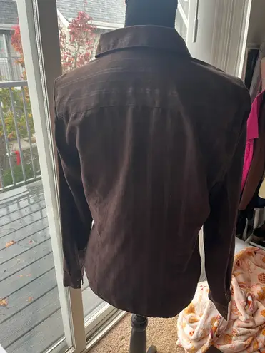 Gloria Vanderbilt Brown button up blouse  - Image 3