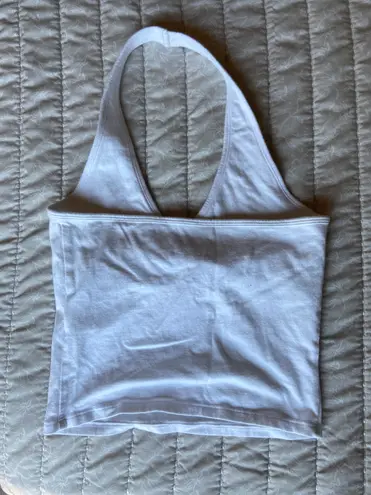 Hollister White Halter Tank Top