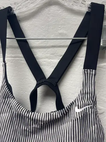 Nike Black & White Striped Swim Suit Tank Top