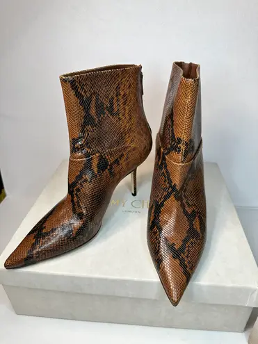 Jimmy Choo Beyla 85 Snake Printed Leather chic fall casual classic stylish