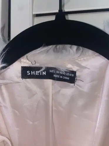 SheIn White Fur Coat - Image 5