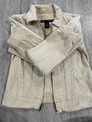 Abercrombie & Fitch Corduroy Jacket Womens XS Tan Trucker Western Y2K Full Zip 07