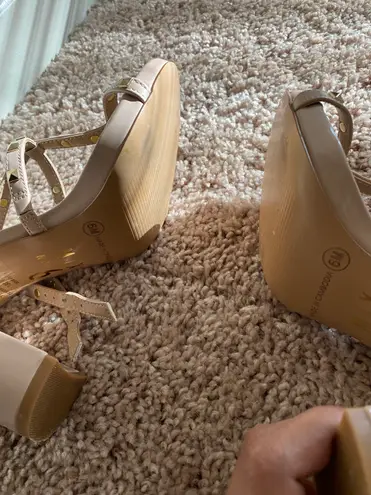 DSW Rhinestone Nude Heels