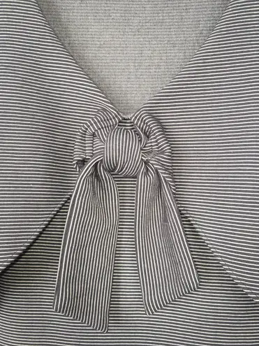 Daniel Cremieux Cremieux Vertical Striped Tie Front Dress
