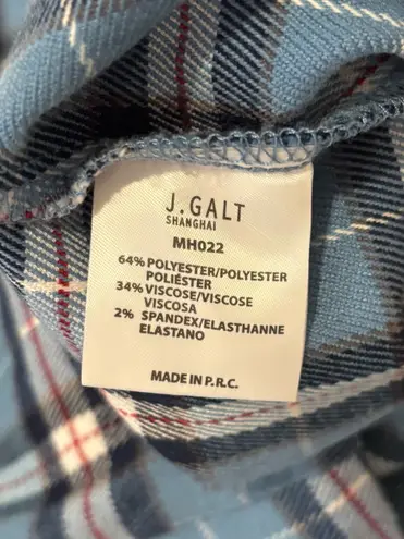 Brandy Melville J. Galt Blue Plaid  Mini Skirt