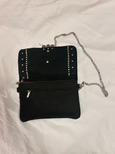 *Never used* Handmade leather crossbody bag from Morocco Black