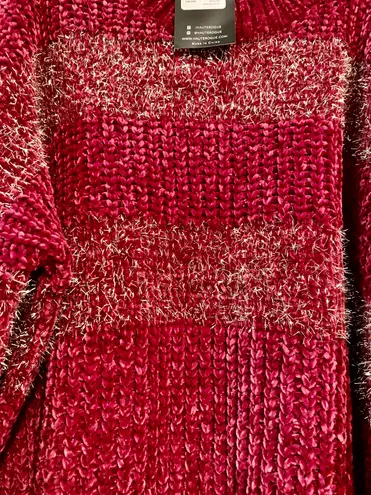 Haute Rogue NWT Metallic Chenille Sweater