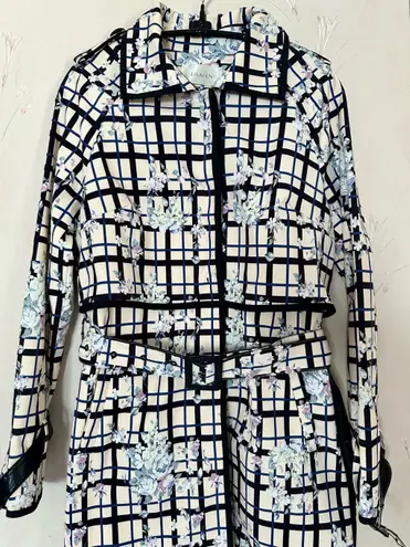 Listen Lisalen Floral and Plaid Trench Coat