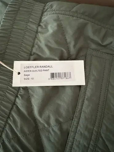 Loeffler Randall AIDEN QUILTED PANT Sage. SIZE 10. MSRP $280