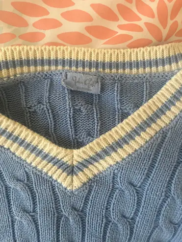 John Galt Blue Cable Knit Sweater