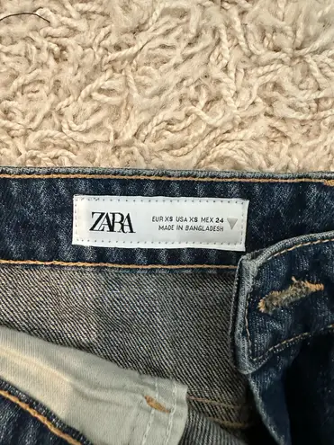 ZARA Asymmetrical  Denim Mini Skirt