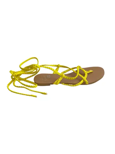 Colin Stuart Womens Neon Strappy Gladiator Sandals Yellow Size 6 NEW Festival