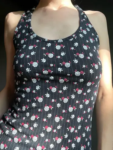 belle du jour y2k skull & roses tank