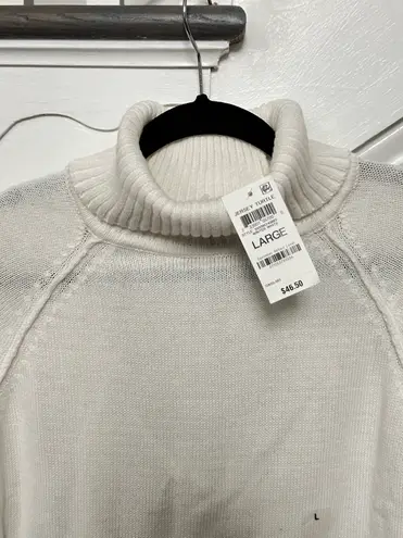 Karen Scott NWT Luxsoft Turtleneck Sweater White Size Large