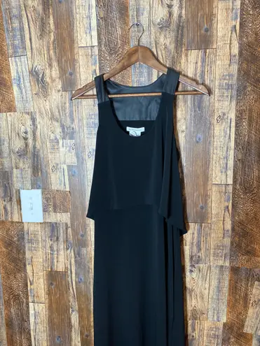 BCBGeneration Black Racerback Maxi Gown Dress STRETCH Faux Leather Medium