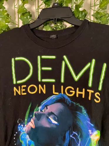 Demi Lovato Neon Lights Concert Tour 2014 Black Graphic T