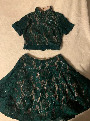 My Michelle Two Piece Homecoming Dress Green Size 4 72 20 Off Retail From Emma