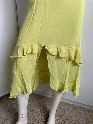 Lulus *NWT*  Chartreuse Medium spaghetti strap midi dress