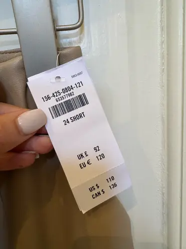 Abercrombie & Fitch Abercrombie vegan leather slim flare pants curve love in tan beige - Image 5