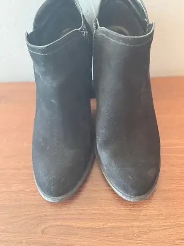 Alex Marie "Geneva" Black Ankle Suede Booties-Size 71/2 M