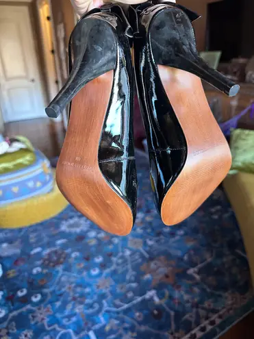 Enzo Peep Toe High Heels Black Size 8