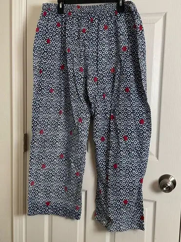 Blue and Red Patterned pajamas Pants size 18