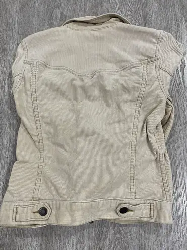 Abercrombie & Fitch Corduroy Jacket Womens XS Tan Trucker Western Y2K Full Zip 07
