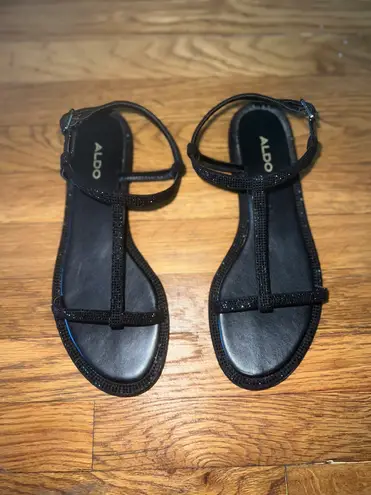 ALDO Black  Rhinestone Sandals