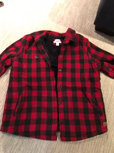 L.L.Bean  Red And Black Flannel