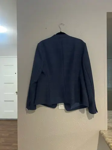 Hugo Boss  Jalesta blue Glencheck plaid Open front blazer jacket 14. thumbnail 15