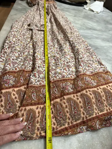 Aakaa Western Floral Paisley Maxi Dress, Size Small