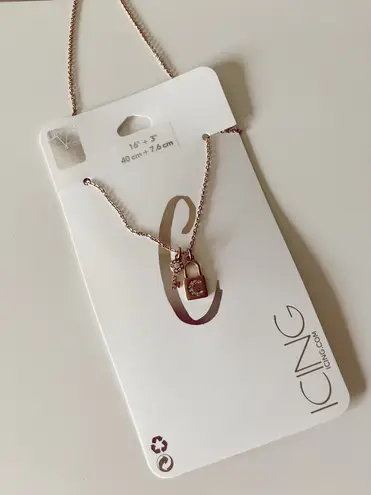 Icing “C” Locket Necklace NWT