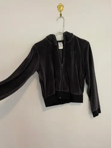Velour Track Jacket Black Size M - $10 (87% Off Retail