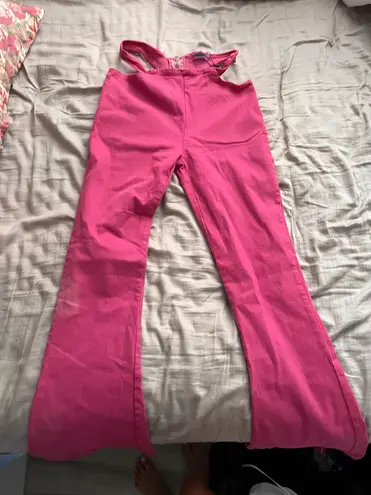 Edikted Pink  Cut Out Jeans