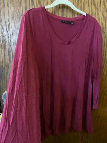 H by Halston Essentials 3/4 Sleeve U-Neck T-shirt A293993 QVC XL