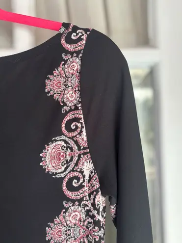 Rachel Roy Women's Small Black Jewel Box Combo Multicolored Bodycon Midi Dress