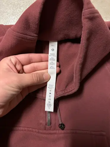 Lululemon Scuba Oversized Funnel Neck Half-Zip in Smoky Red