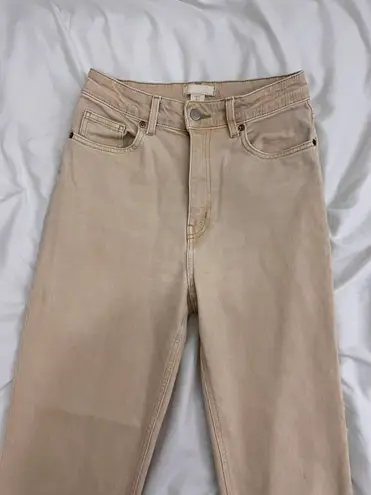 H&M Beige Mom Jeans