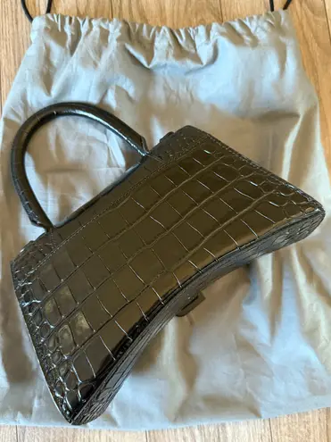 Balenciaga Crocodile Hourglass Small Handbag