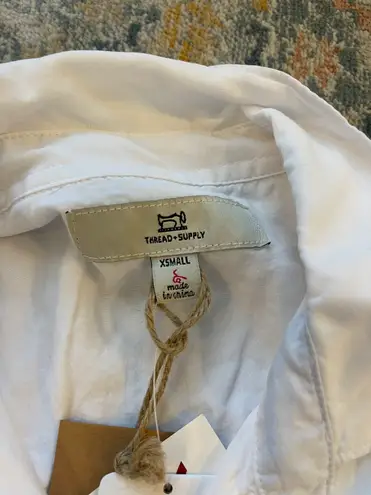 Thread and Supply  White Button Up