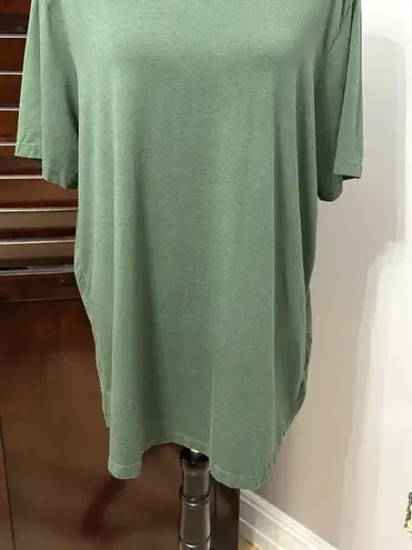 Open Edit  Womens Casual Top Green Short Sleeve Scoop Neck Stretch XL New