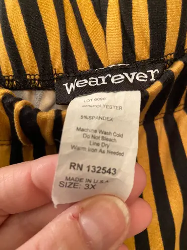 Wearever Palazzo Mustard & Black Striped Pants by size 3X NWOT