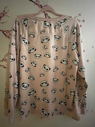 Panda Pajama Pullover Pink Size L