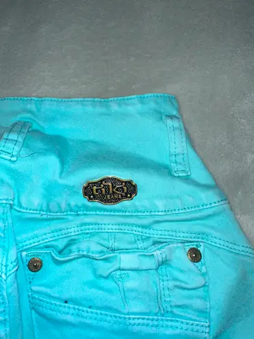 Tiki Jeans Teal Capri Jeans 