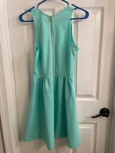 Charming Charlie Teal Zipper Back Dress