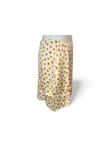 We Wore What Daisies Mini Slip Skirt Ditsy Ivory