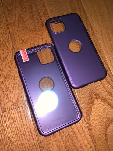iPhone 11Pro 360 Full Coverage Shockproof Case Violet Multiple