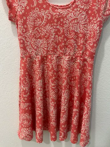 Aeropostale Coral Paisley Print Dress Size Large