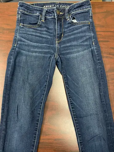 American Eagle Next Level Stretch Dark Wash Jeggings Size 0 Denim Jeans