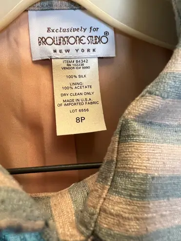 Brownstone Studio Vintage 90s Skirt Business Suit Silk Size 8P